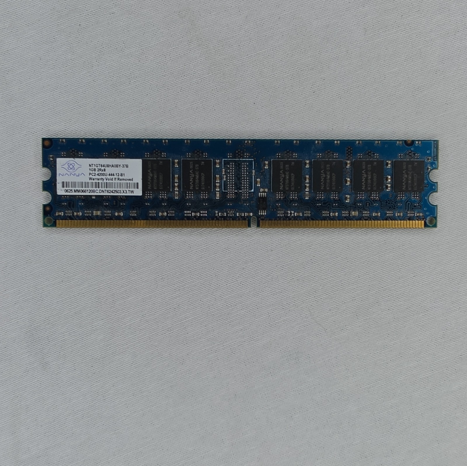 Nanya 1GB DDR2 DIMM PC2-4200U 240-Pin Unbuffered RAM NT1GT64U8HA0BY-37B