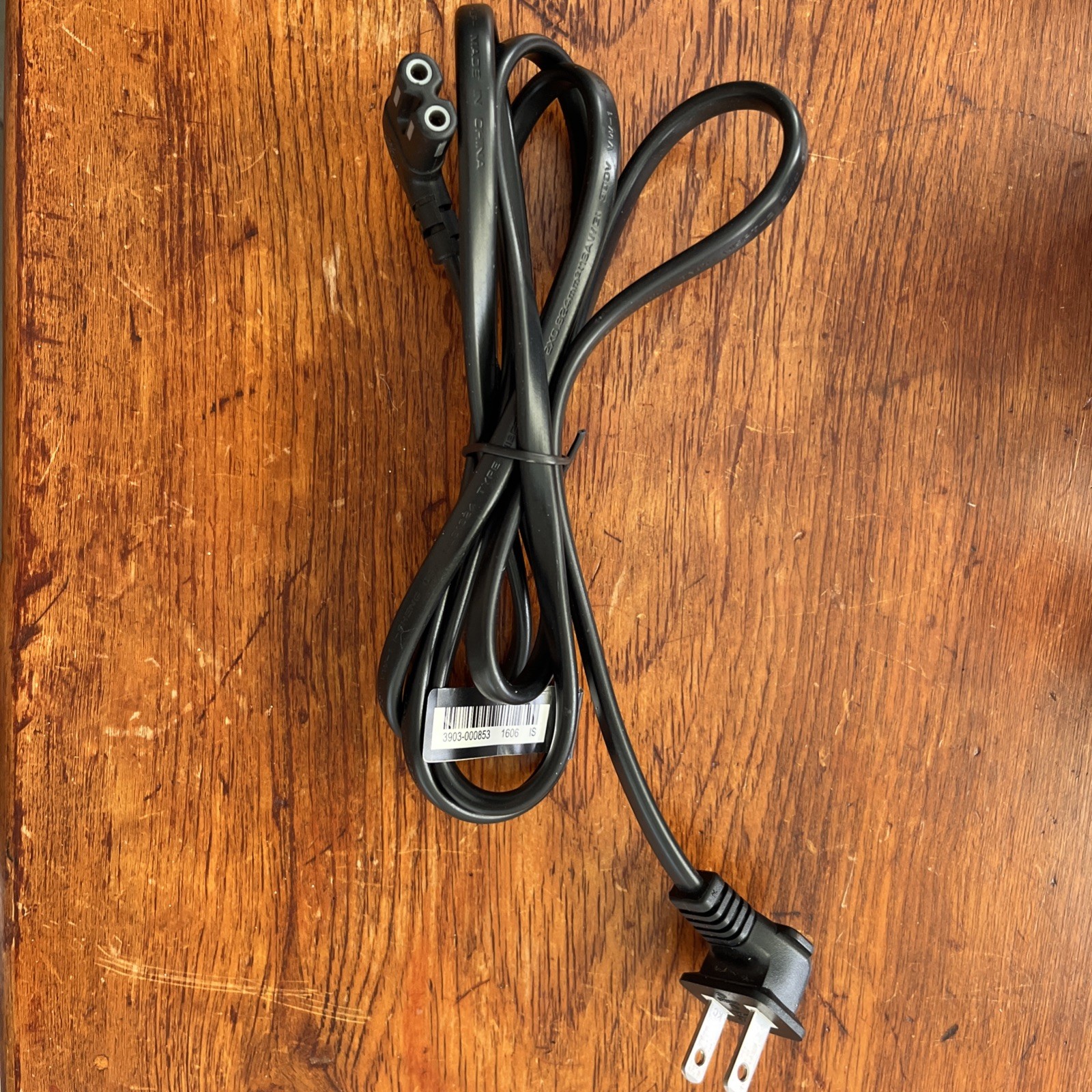 I-SHENG SP-12C E55943 7A 125V 6' Electronics Power Cord 2 Prong Right Angle