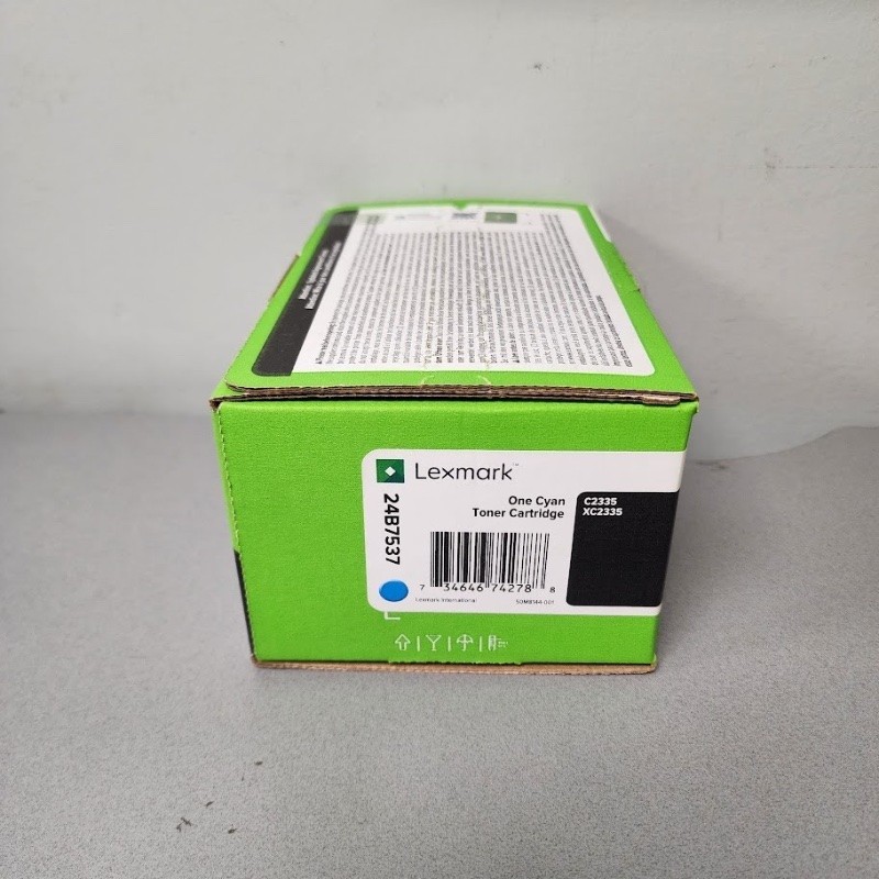 Genuine Lexmark 24B7537 Cyan Toner Cartridge - Factory Sealed