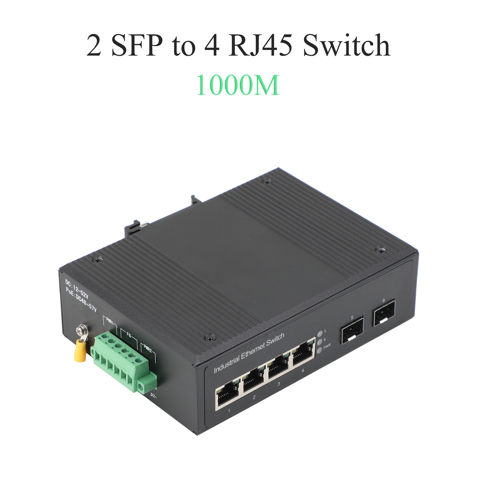 1000M SFP Industrial POE Non-WEB/WEB Managed Switch 2 SFP to 4/8 POE Transceiver
