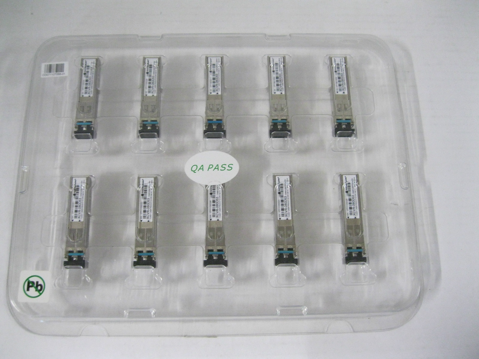 Lot of 10 New XCVR-080D53 World Wide Packets 100M/1G SM 1530nm 80km SFP Ciena
