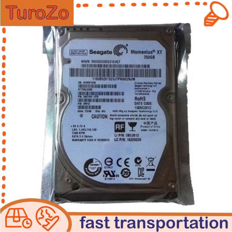 Seagate Momentus XT, ST750LX003 XT 750GB 8GB SSHD SATA 2.5" Solid State Hybrid