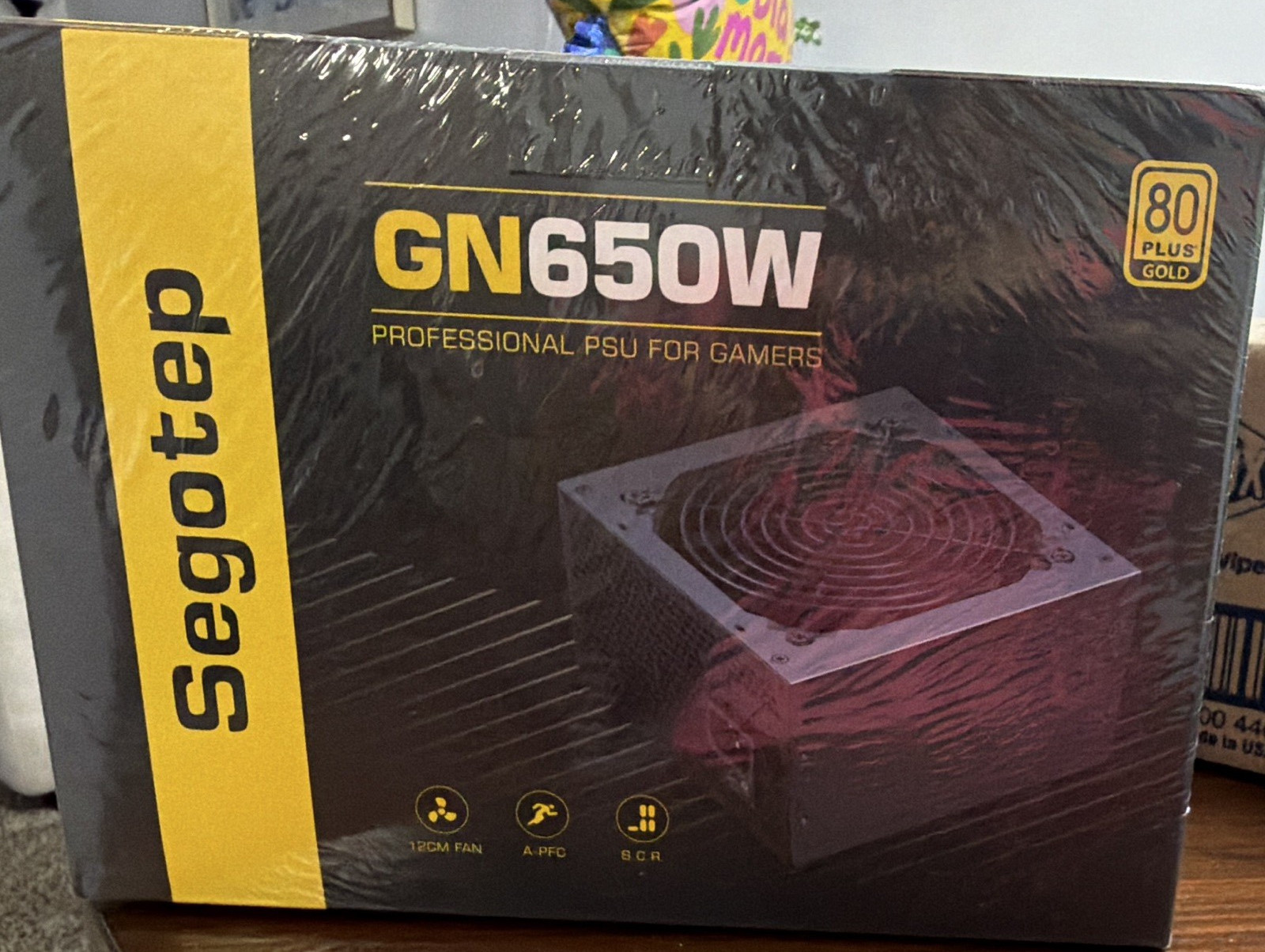 Segotep GN650W 650W ATX 80 Plus Gold PSU Black/Yellow 24-Pin PCIe CPU