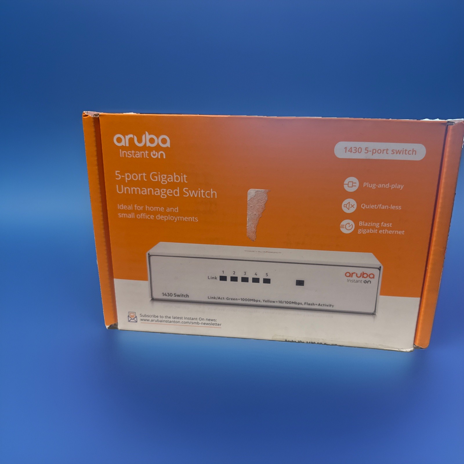 Aruba Instant On 1430 5‑Port Gigabit Switch New In Box Sealed