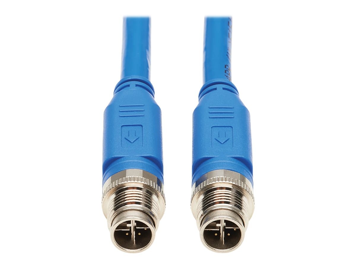 Tripp Lite NM126A103MBL M12 X-Code Cat6a 10G Ethernet Cable 3m Blue