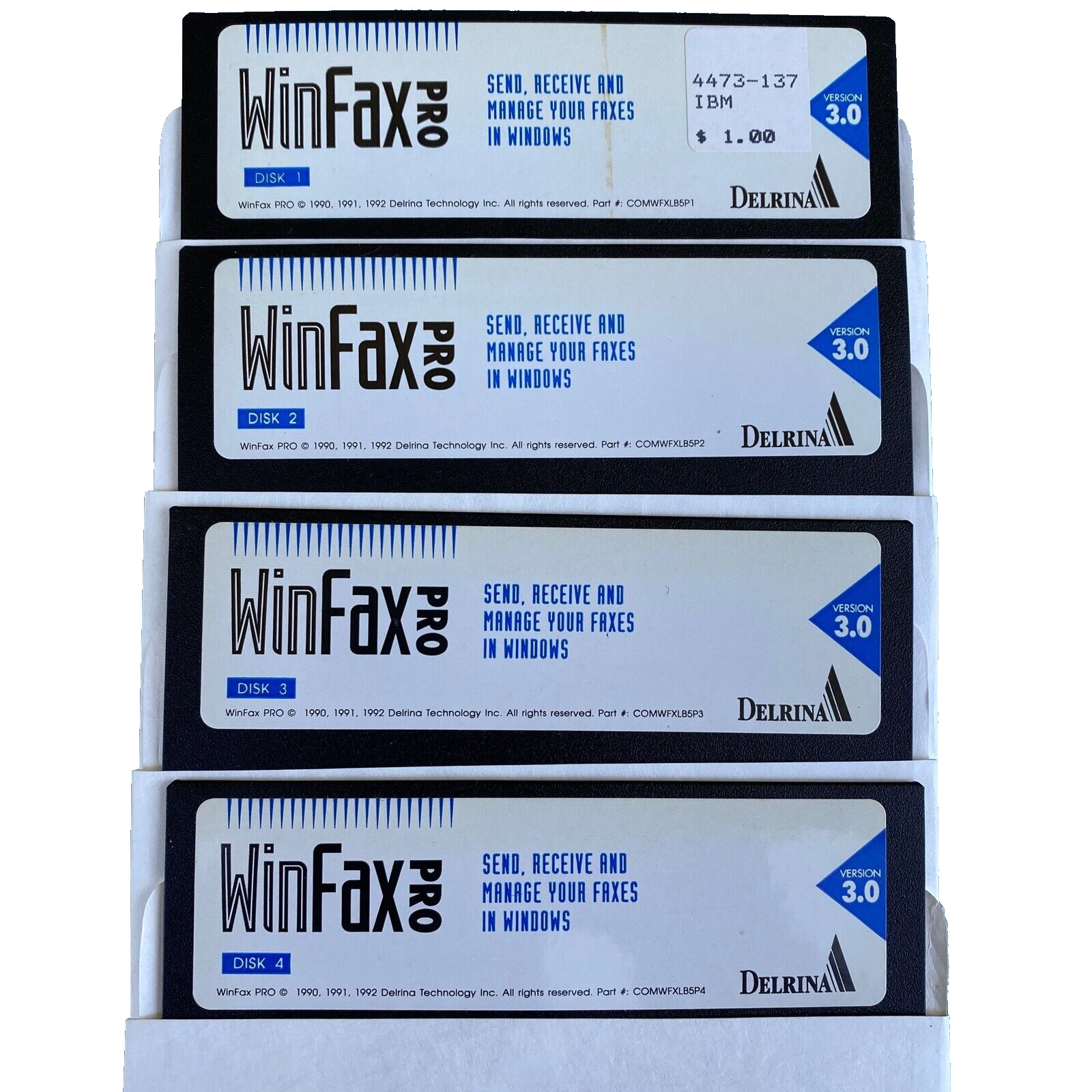 Winfax Pro V3.0 Fax Software Windows Vintage 5.25” Floppy Disk PC Computer VTG