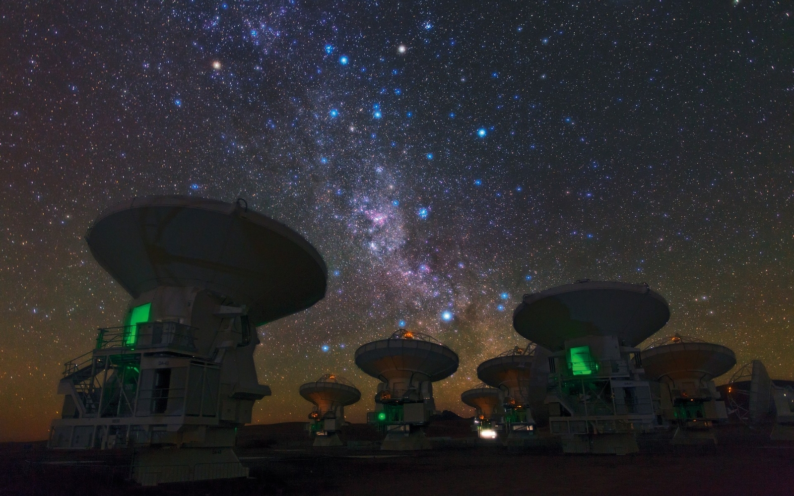 Landscape milky way space atacama desert chile galaxy Custom Gaming Mat Desk