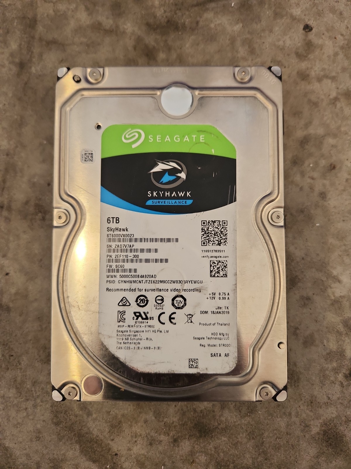 Seagate Skyhawk 6TB St6000vx0023