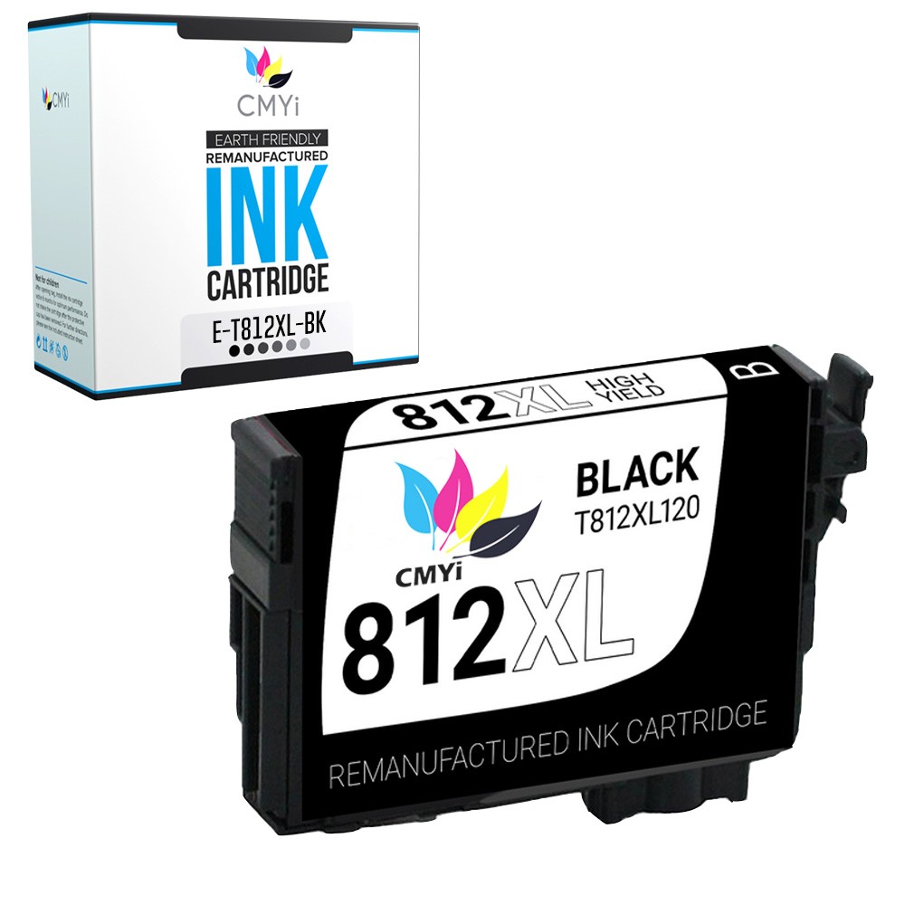CMYi 1-Pack Replacement 812XL Black Ink for Epson WorkForce Pro WF7310 WF7820