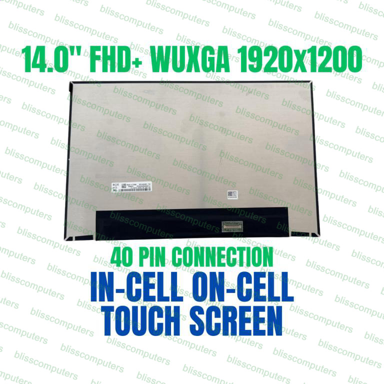 Dell DP/N 0GN3CP GN3CP 40 Pin LCD Screen Touch Screen Display NV140WUM-T03