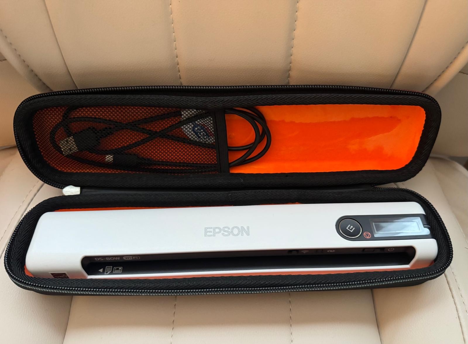 Epson DS-80W Sheetfed Scanner - 600 dpi Optical, Used few times , with case 