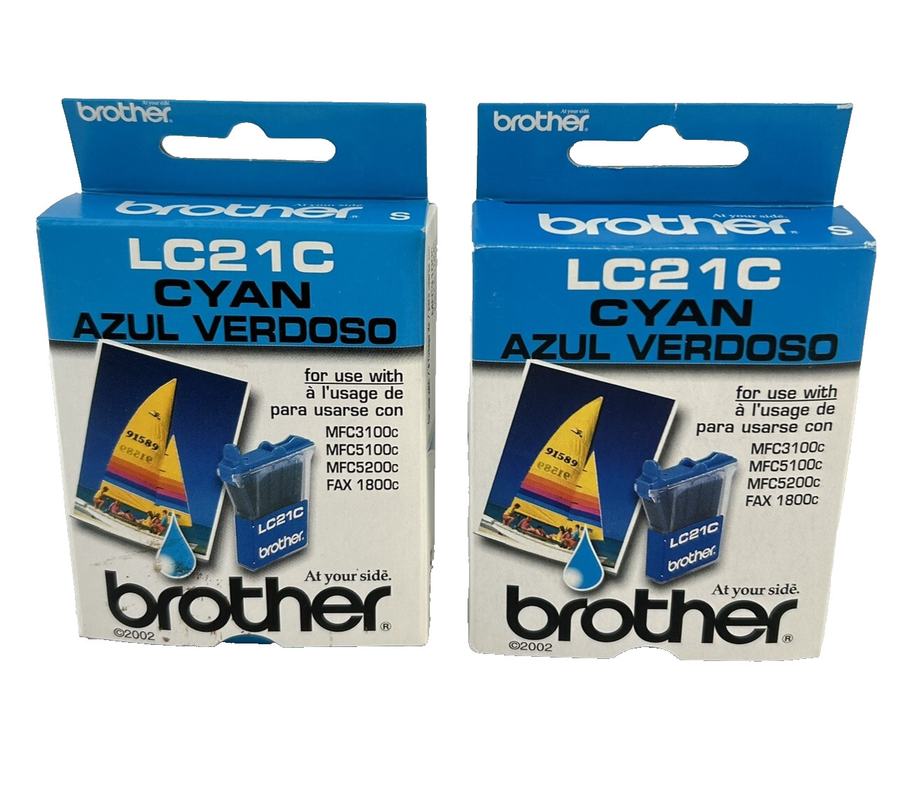 Genuine Brother LC21C Cyan Ink Lot (2) OEM Expired DCP MFC Printers