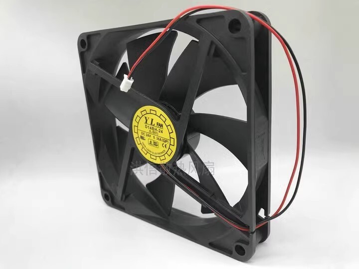 Y.L.FAN D14BH-24 14025 DC24V 0.36A 14CM 2-Pin Silent Cooling Fan