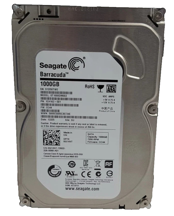 Seagate Barracuda ST1000DM003 1TB SATA III 3.5 in Desktop Hard Drive