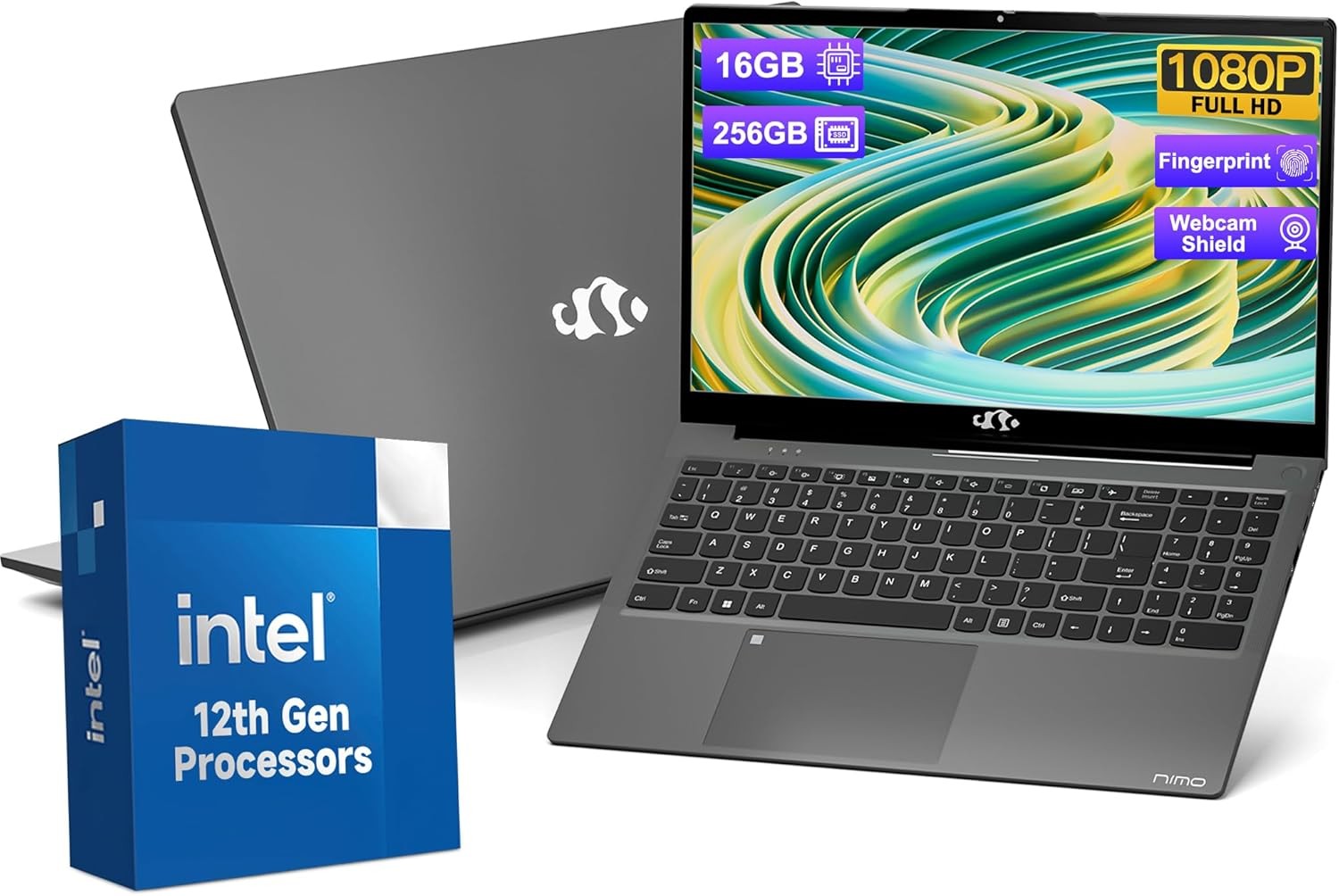 15.6-FHD-Laptop Student-Laptop, 16GB RAM 256GB SSD, Intel Pentium Quad-Core N100