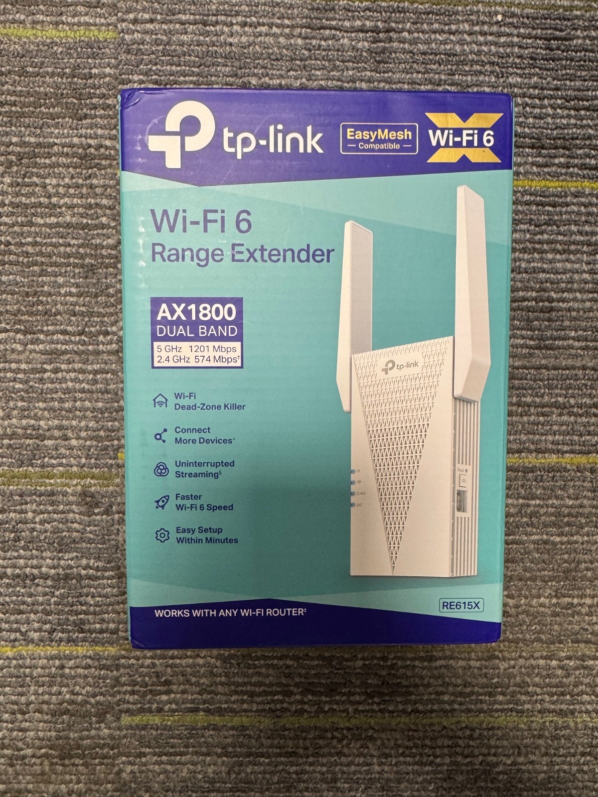 TP-Link AX1800 RE615X WiFi 6 Range Extender Dual Band Wireless Repeater