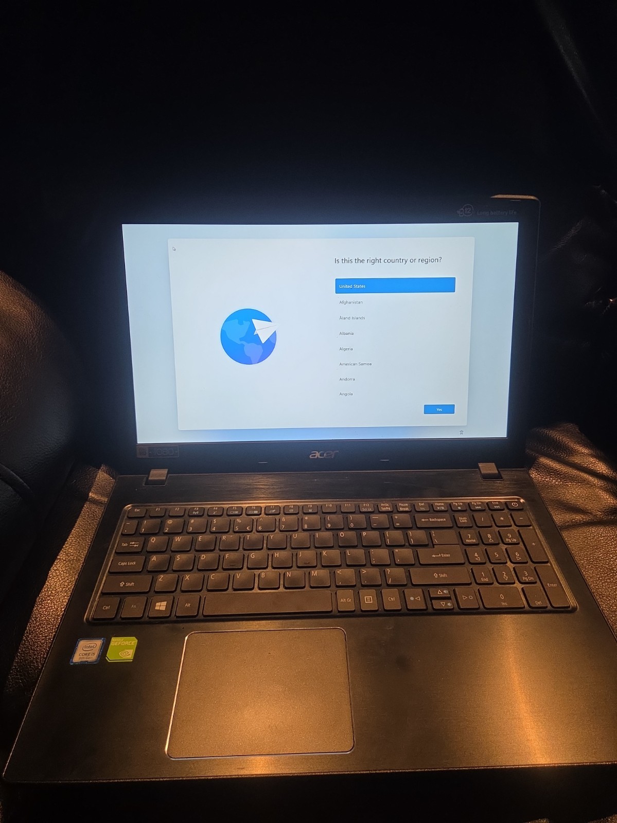 Acer laptop Aspire E5-576 Series Model N16Q2 6GB RAM
