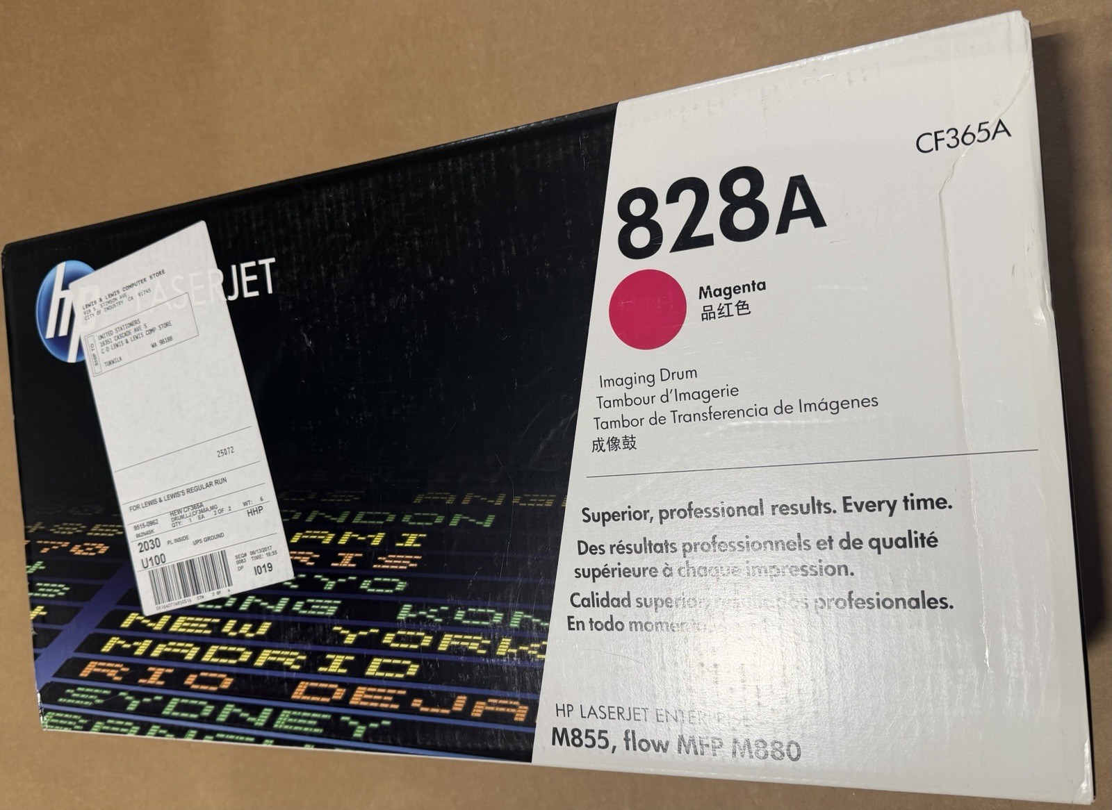 HP 828A Magenta LaserJet Image Drum 30,000 pages CF365A New Sealed