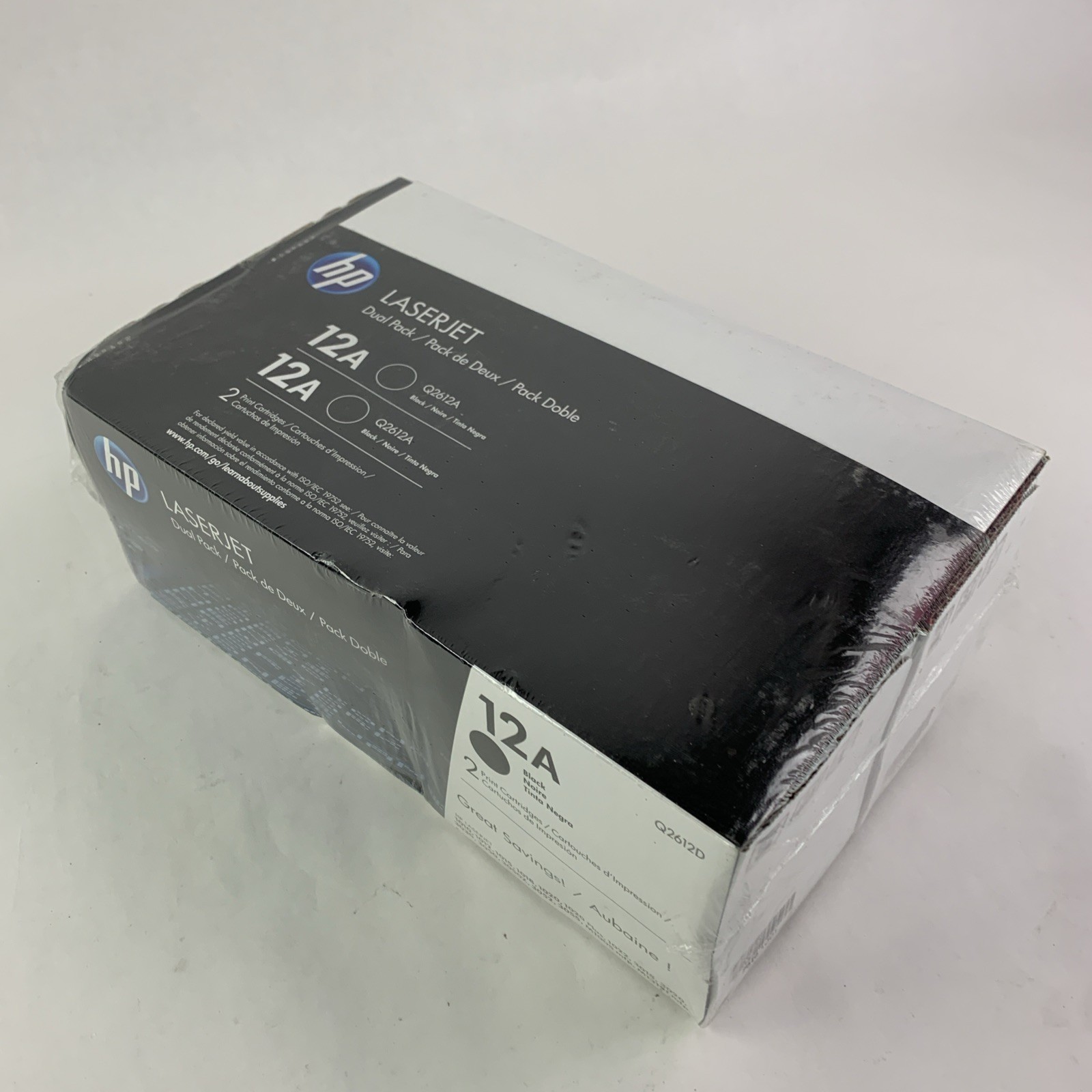 HP Q2612D LaserJet 12A Black Dual Pack Print Cartridges Pack of 2 - New