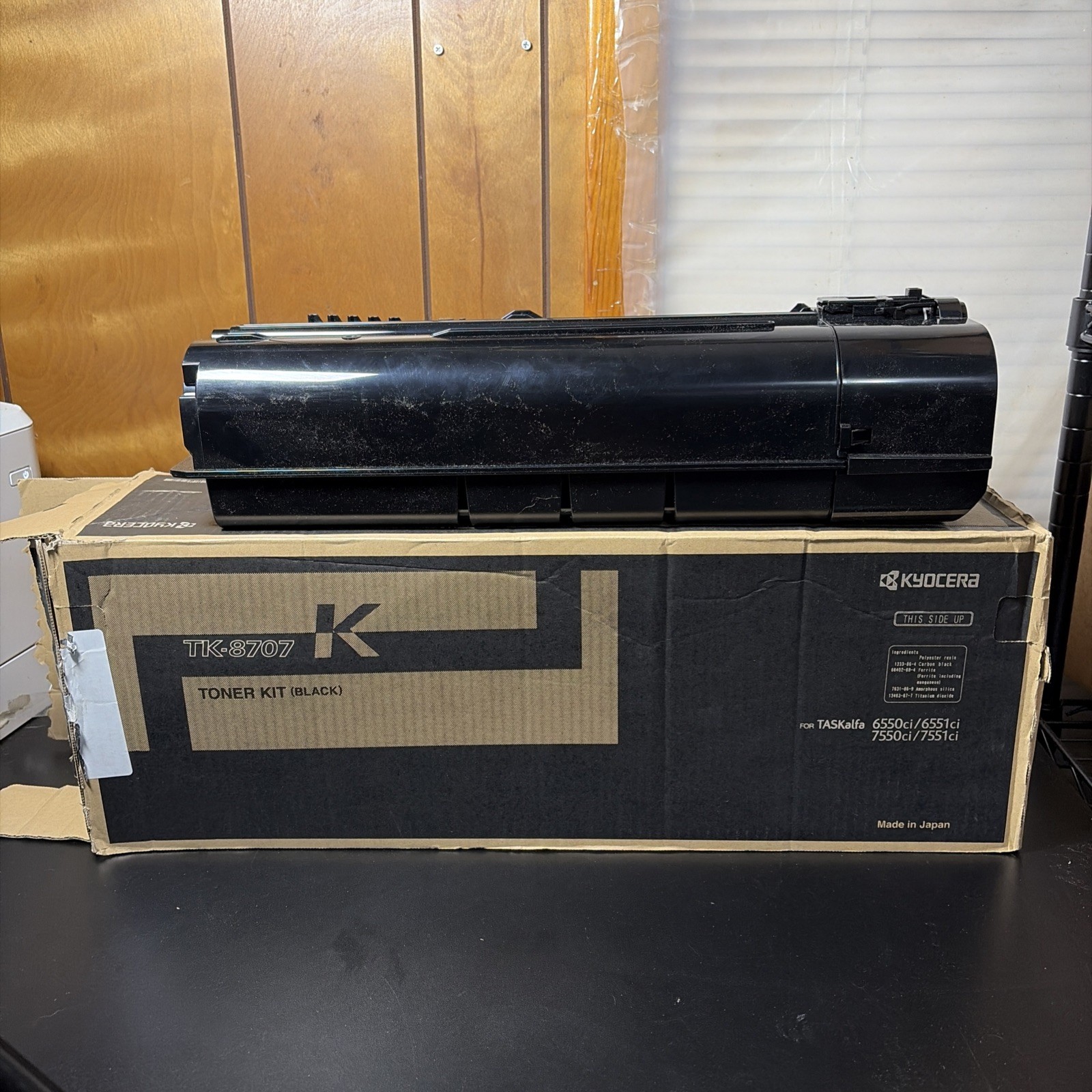 Kyocera Mita TK-8707K Toner Kit 1T02K90US0 Black 70.000 Pages for Kyocera 7551ci