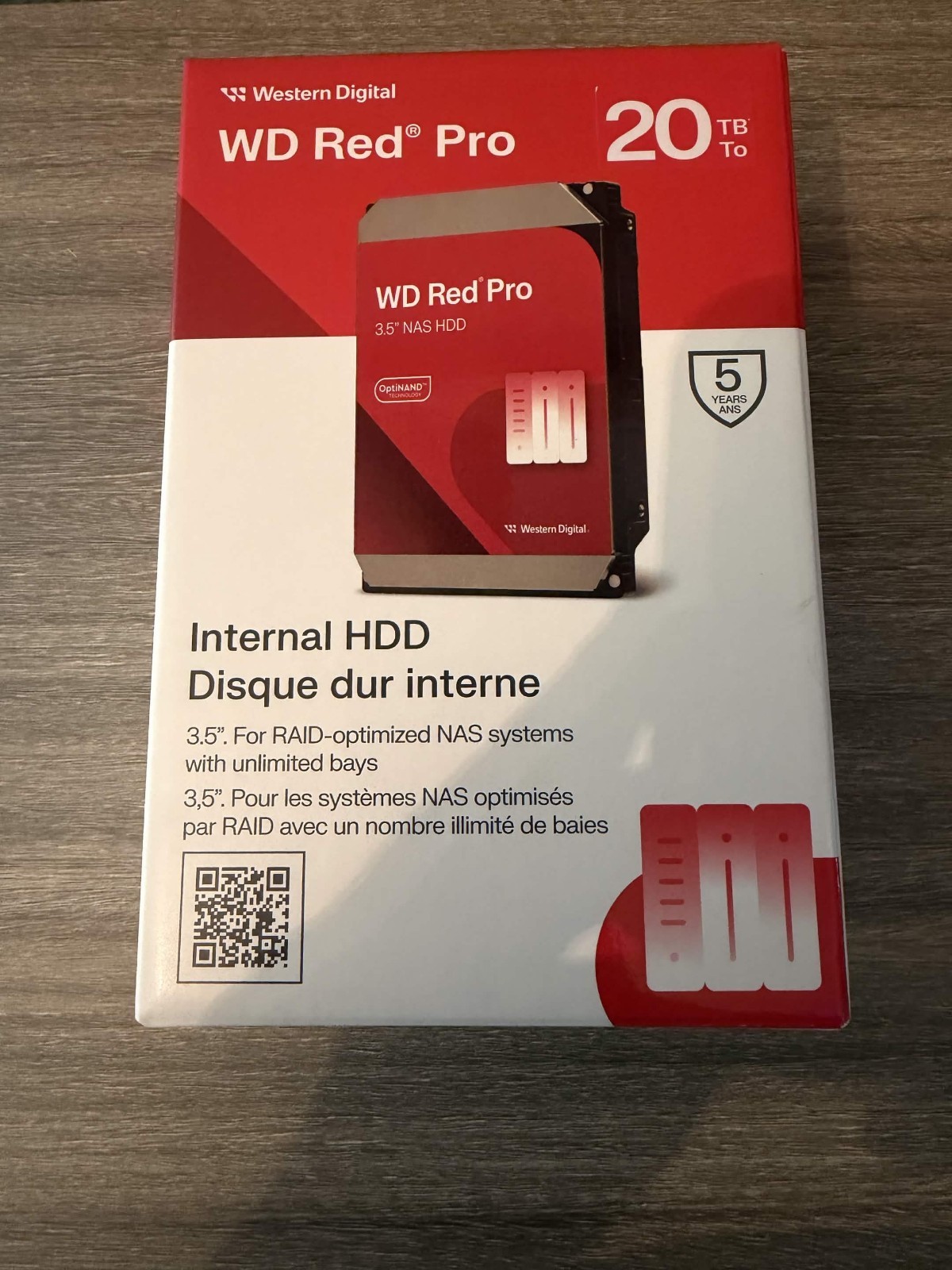 Western Digital 20TB WD Red Pro NAS Internal Hard Drive HDD - 7200 RPM, SATA 6 G