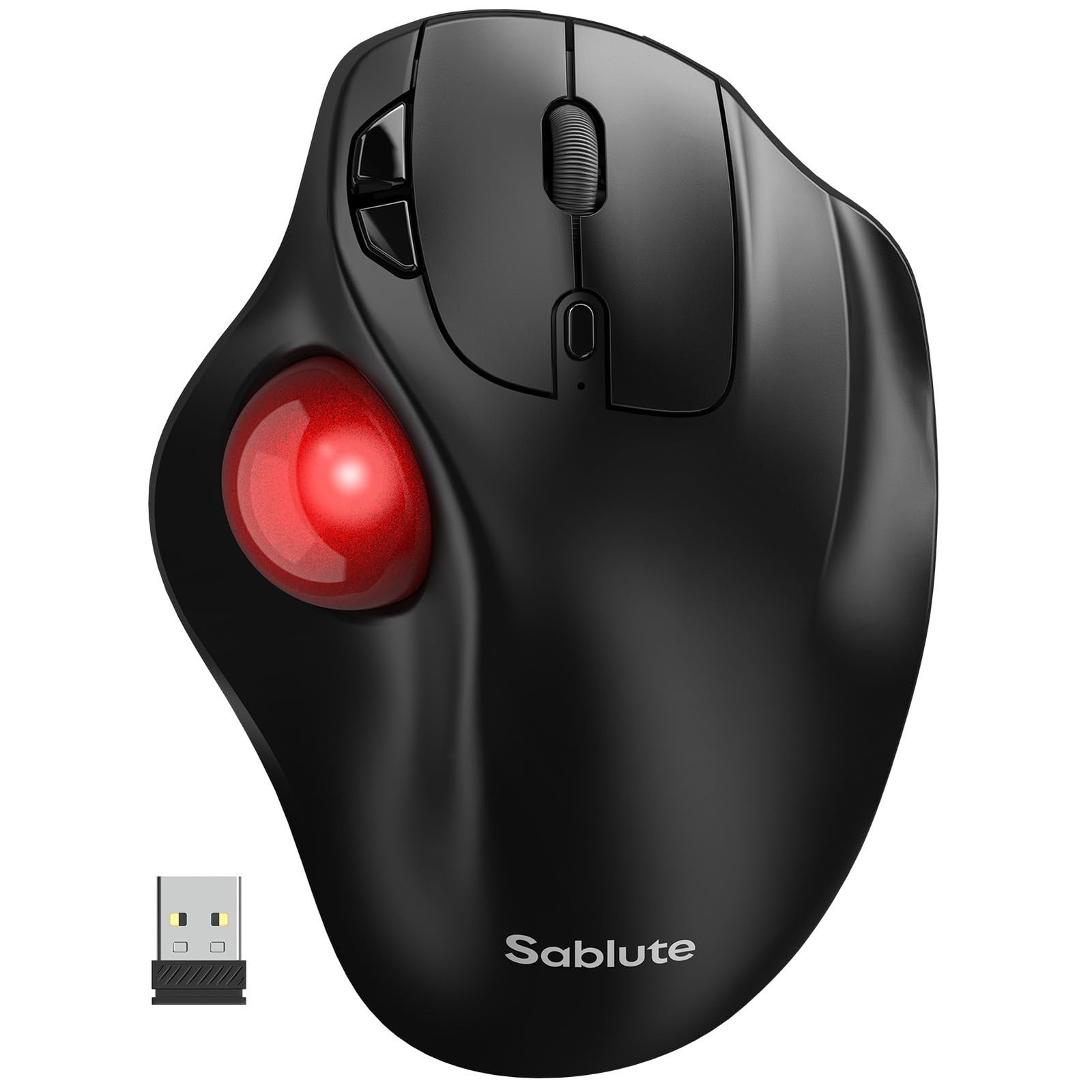 SABLUTE MAM2 Wireless Trackball Mouse, Rechargeable Ergonomic Mouse with Thum...