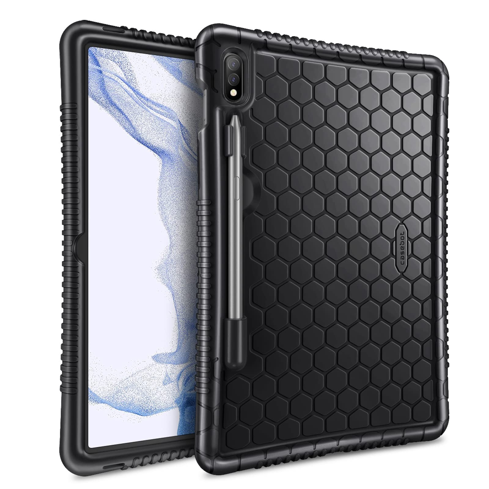 Fintie Silicone Case for Samsung Galaxy Tab S8/ S7 11 Inch, Black