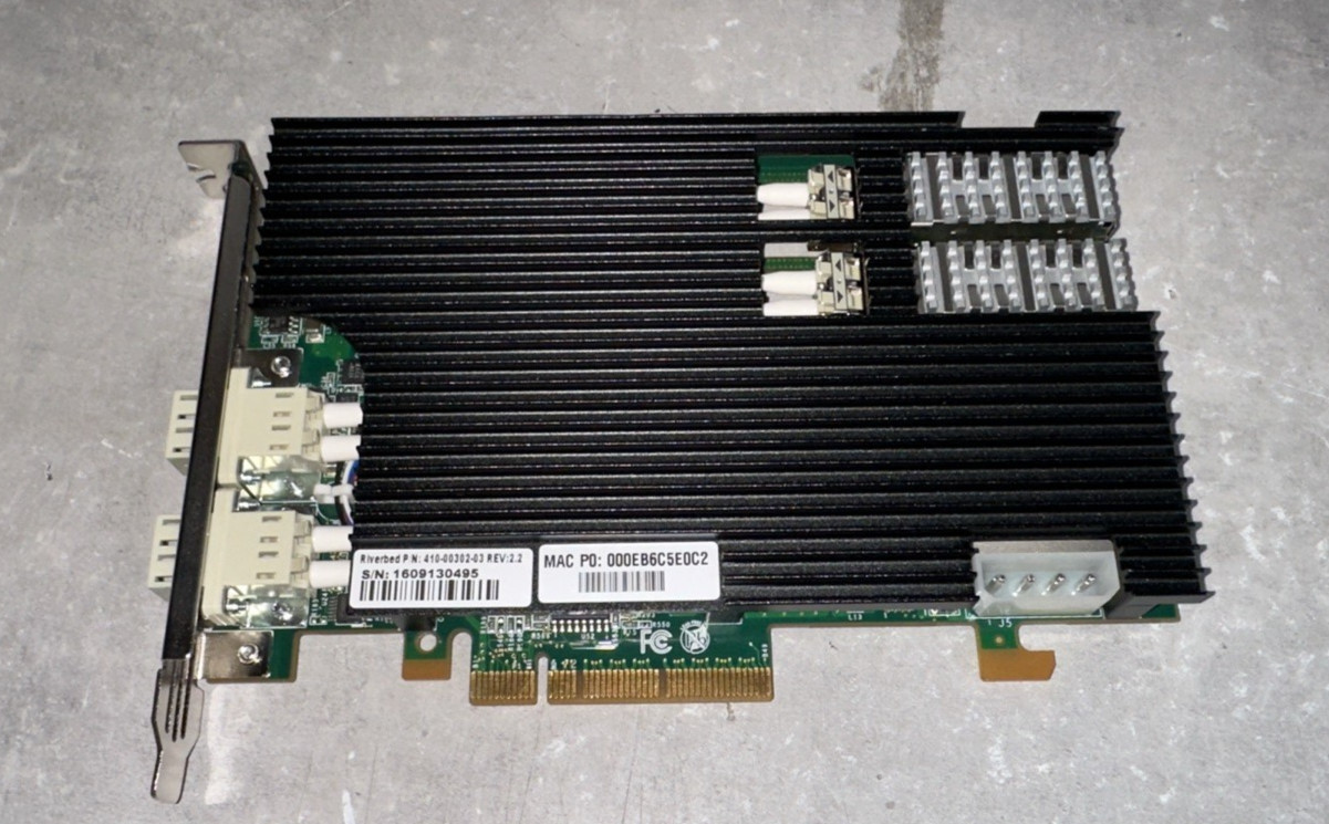 Riverbed Dual-Port 10-GbE Fiber SR Card PCI-E x8 | PN: 410-00302-03