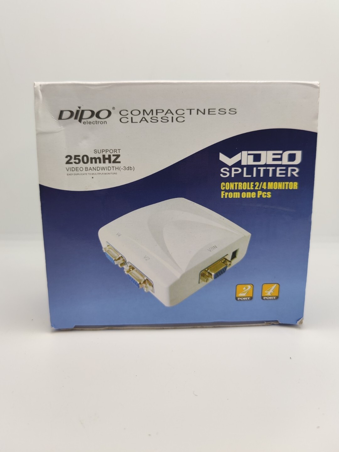 Video Display SPLITTER 1 port in 4 monitor out Adapter VGA SVGA XGA LCD Screen 