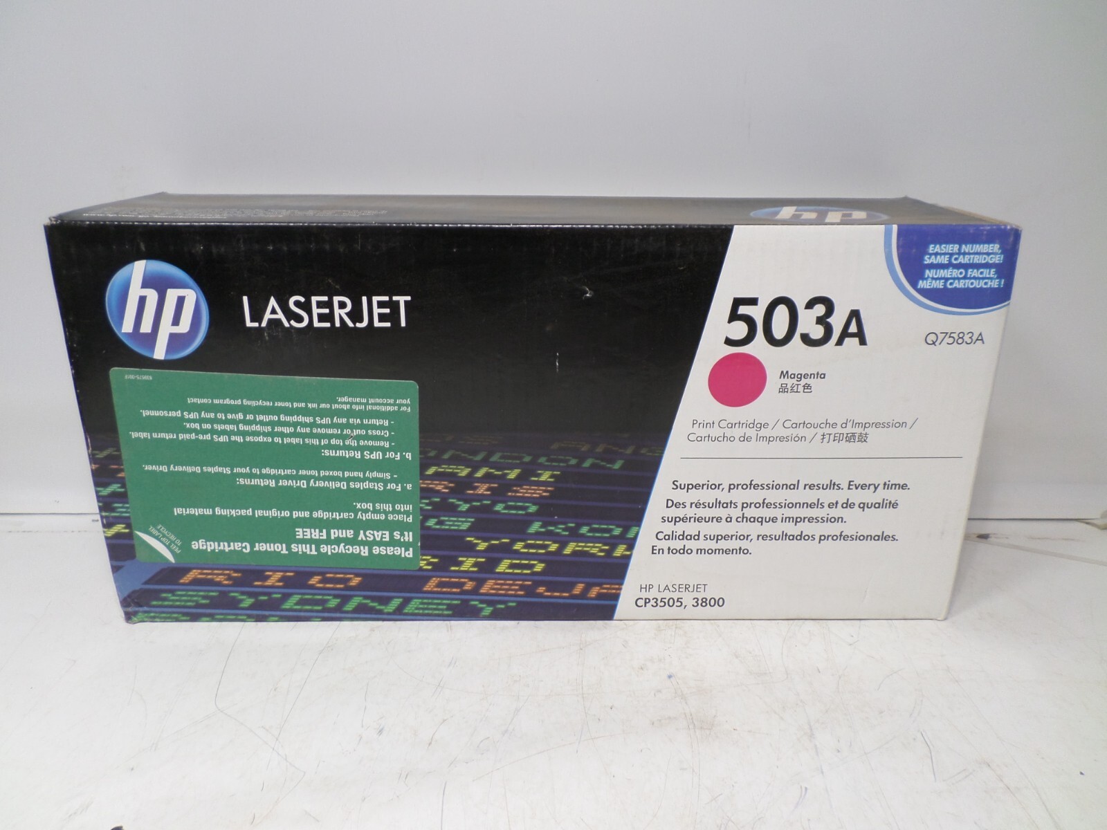 HP 503A Magenta Original LaserJet Toner Cartridge, Q7583A New Sealed