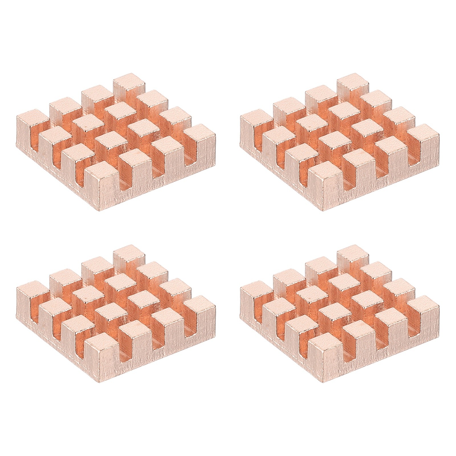 4Pcs, Copper Heatsink 15x15x4mm Heat Sink Cooler Radiator