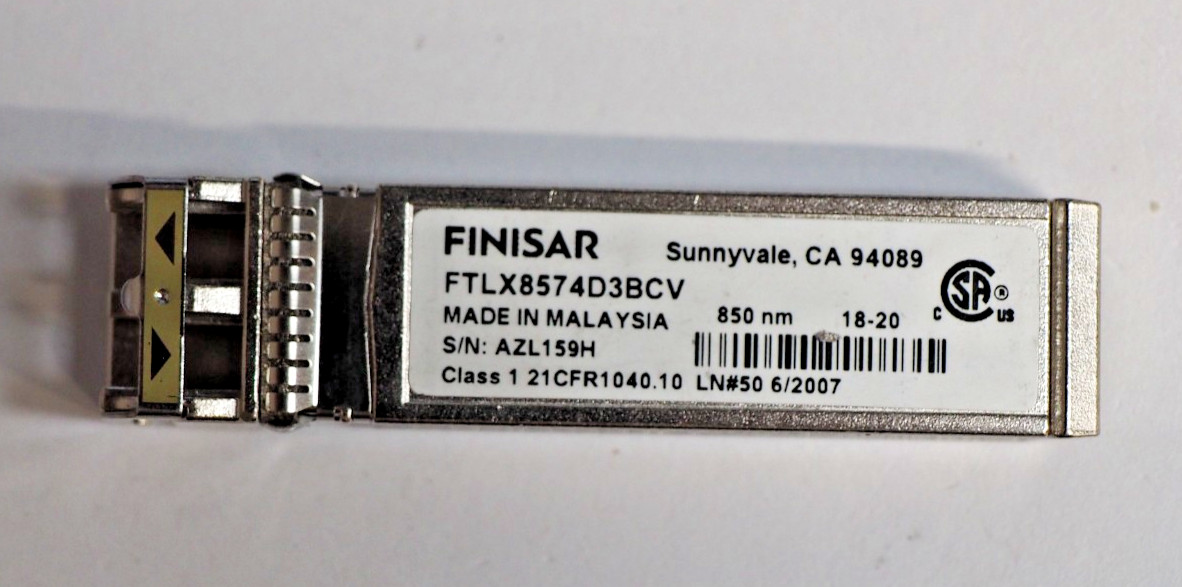 Lot of*4 Finisar FTLX8574D3BCV 10GBase-SR 1G/10G Dual Rate SFP 850nm Transceiver