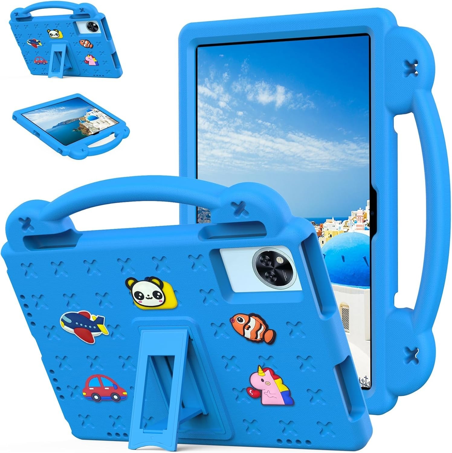Kids EVA Case For Moto Pad 11" Tablet Shockproof Cover Detachable Cartoon Figure