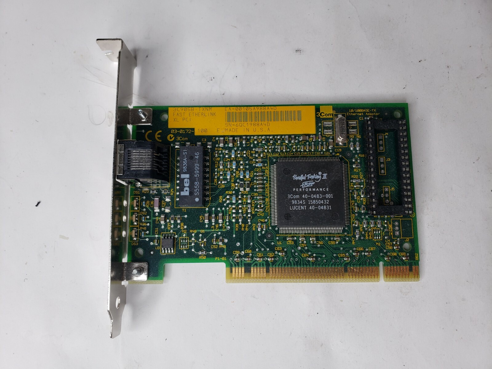 3COM 3C905B - TXNM Fast Etherlink XL PCI 10/100 Mbps Ethernet Adapter / NIC USED