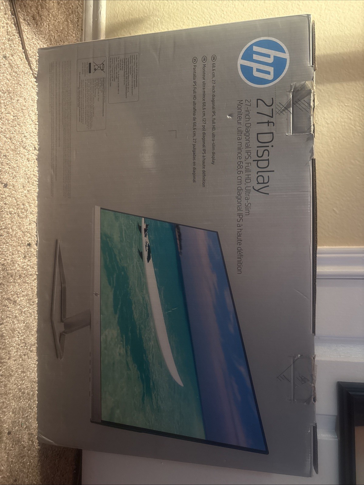 HP 27f 27-inch Display Black/Silver 1080p 75Hz (No Stand, No Power Cord )