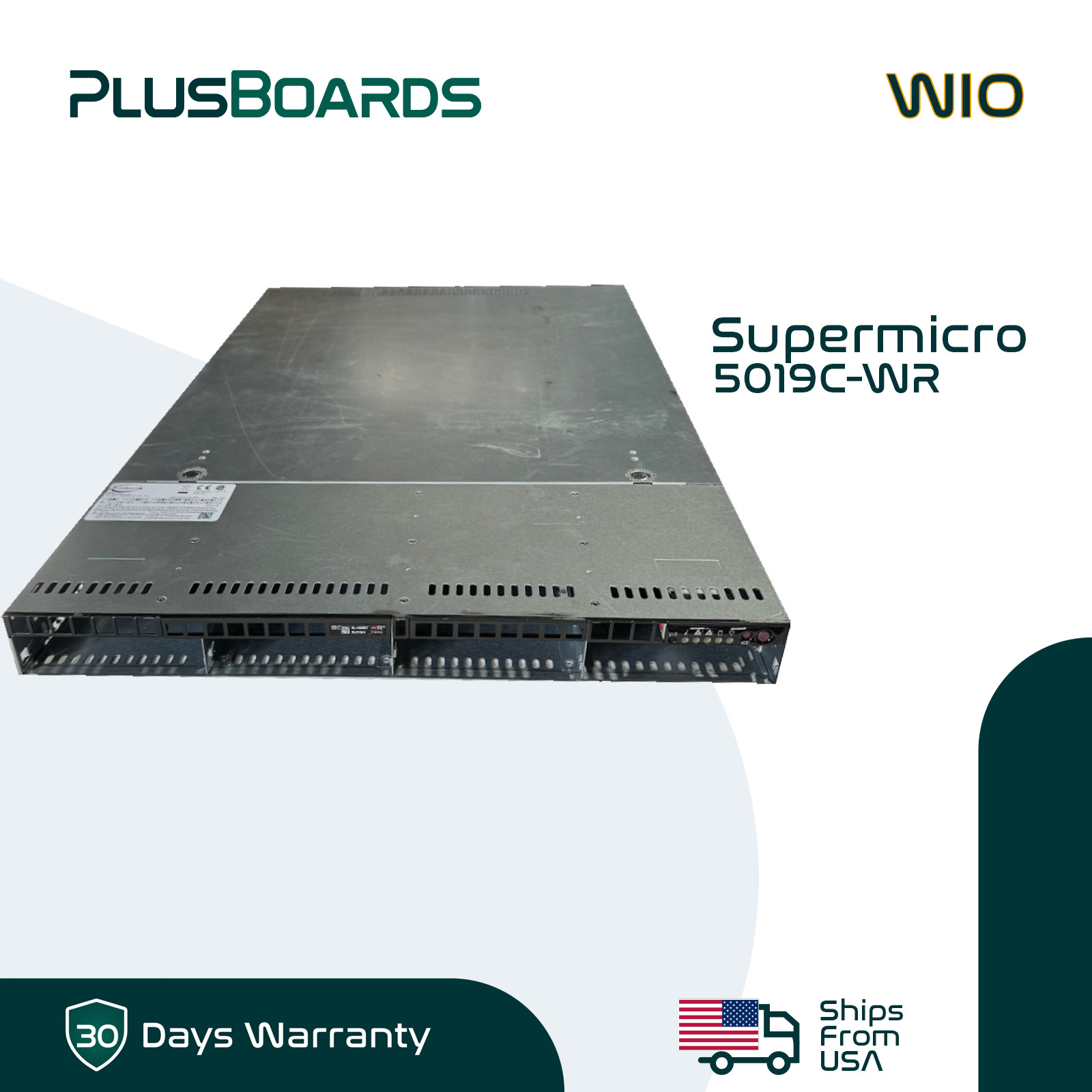 Supermicro 5019C-WR X11SCW-F-4BLTQ 1U Server E-2174G 3.8GHz w/4x Caddy and Rails