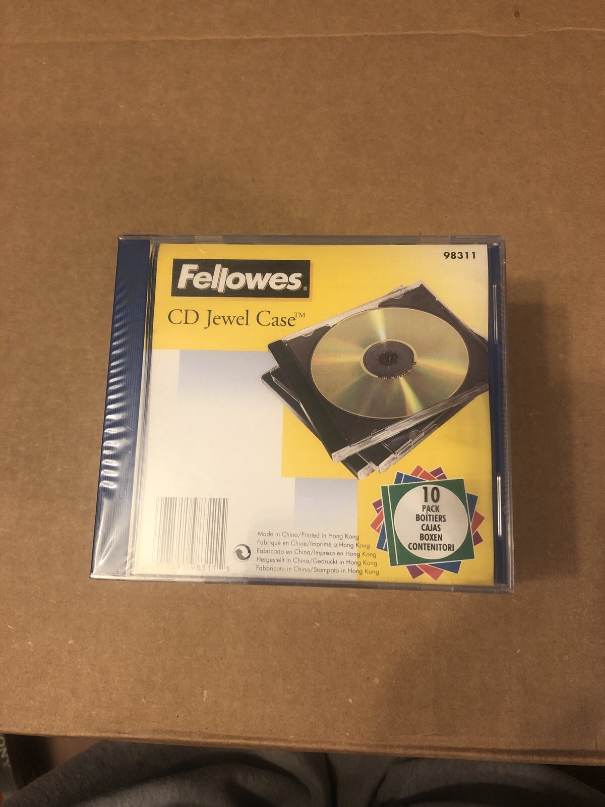 Fellowes 98310 CD Jewel Case Black Pack of 10 