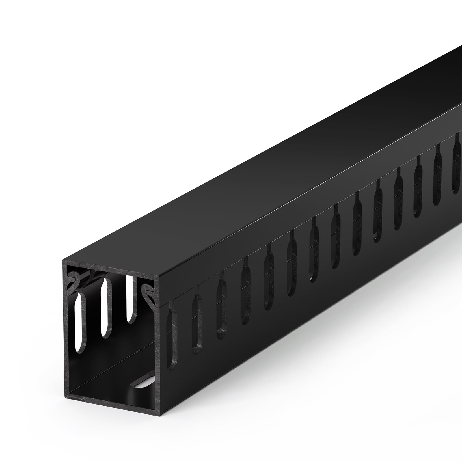 Black 1.6x1.2 Inch 6ft Cable Raceway Under Desk Wire Management Channel