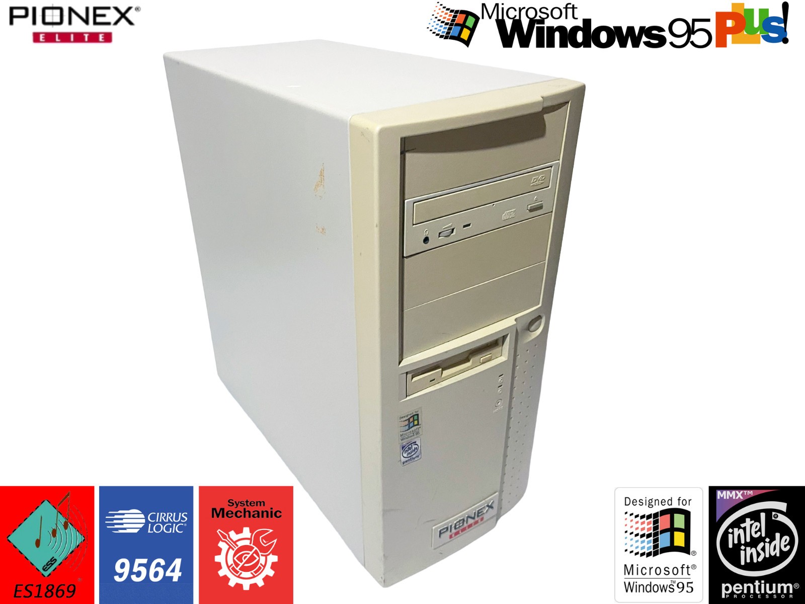 Pionex Elite P233: Intel Pentium @233MHz MMX, 3.0GB HD, 64MB RAM [Vintage PC]