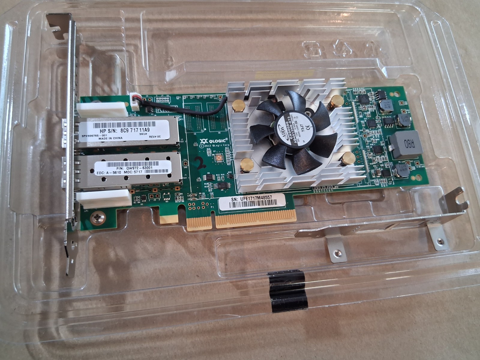 HPE QLogic QLE2662-HP 0 of 2 16GB/s SFP+ High Profile HBA QW972-63001 699765-001