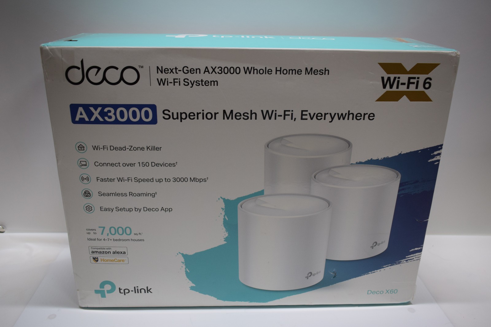 TP-Link - Deco AX3000 (3-pack) - X60 Dual-Band Whole Home Mesh Wi-Fi 6