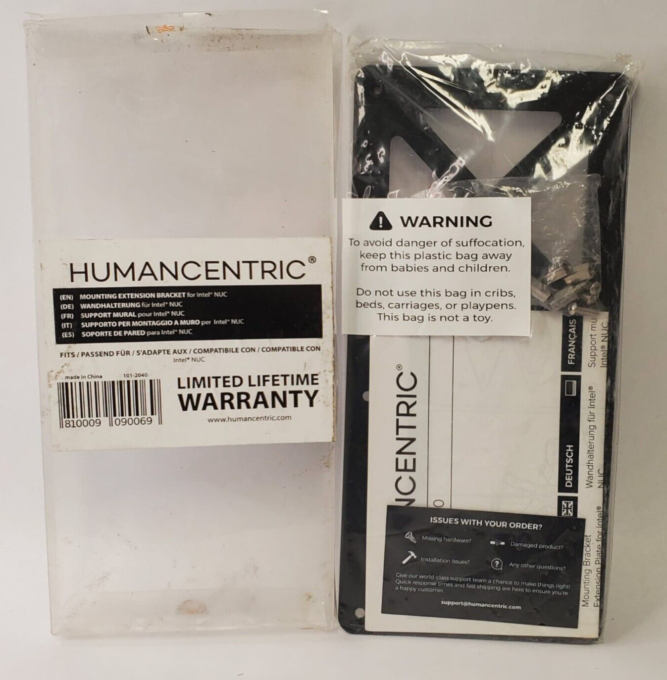 HUMANCENTRIC 101-2040 MOUNTING EXTENSION BRACKET FOR INTEL NUC