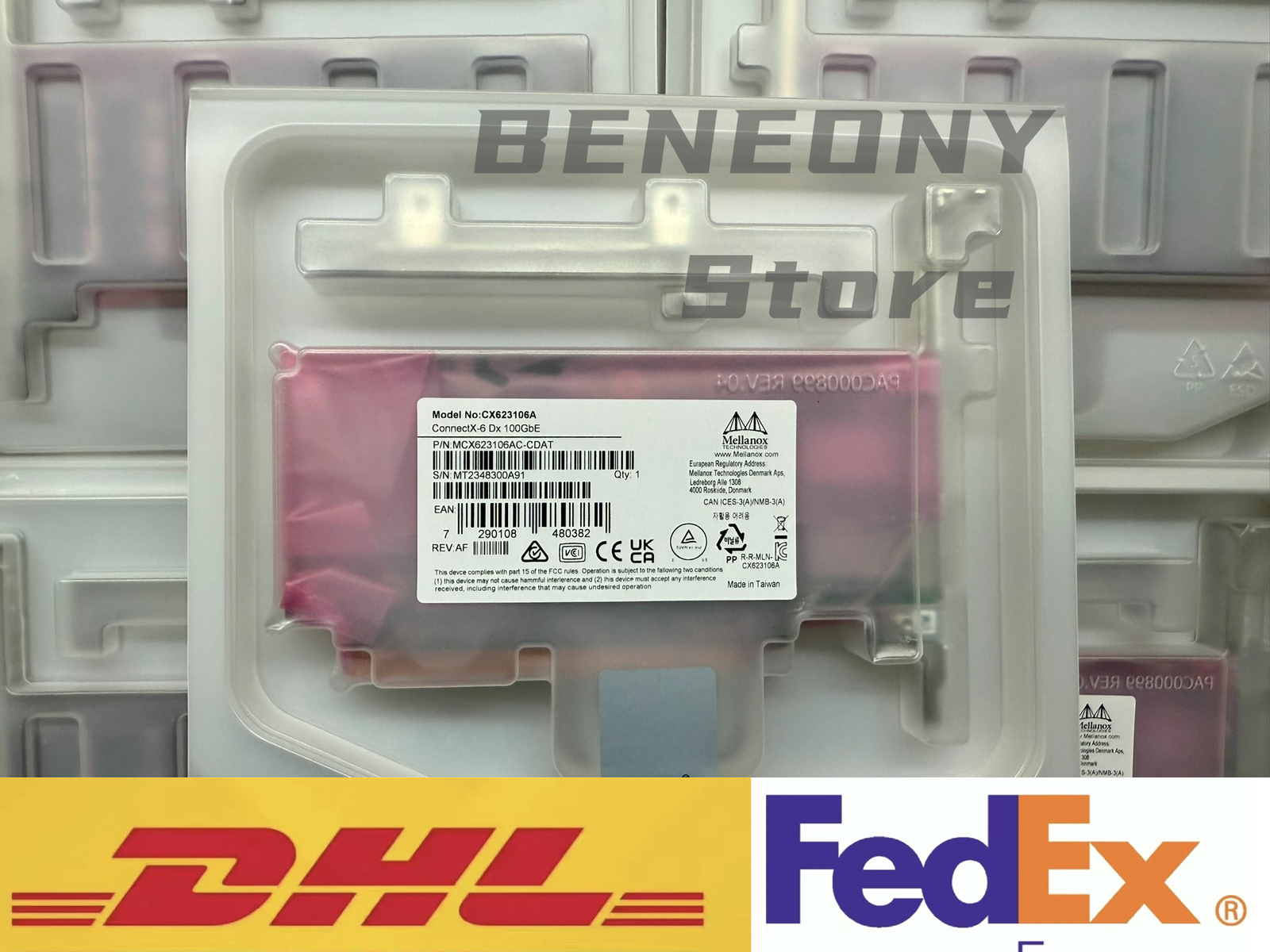 New Sealed MCX623106AN-CDAT NVIDIA MELLANOX ConnectX-6 Dx EN Adapter 100GbE