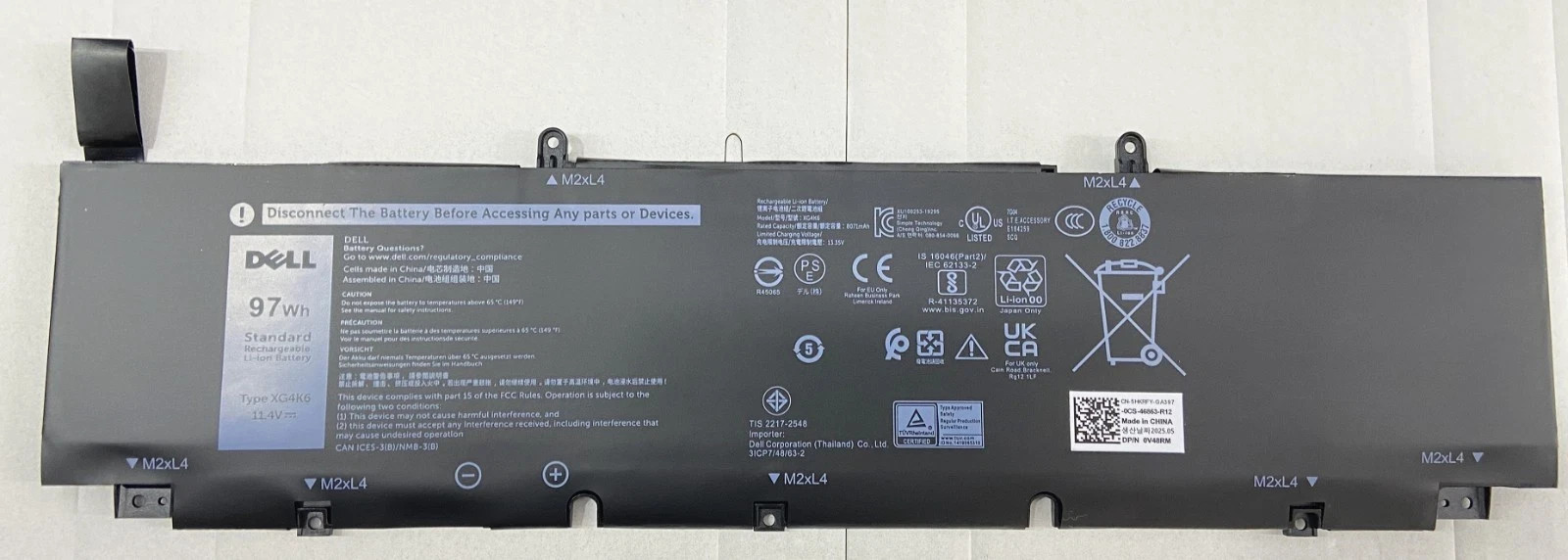 NEW 97Wh Genuine XG4K6 Battery Dell Precision 5750 XPS 17 9700 9710 F8CPG 01RR3
