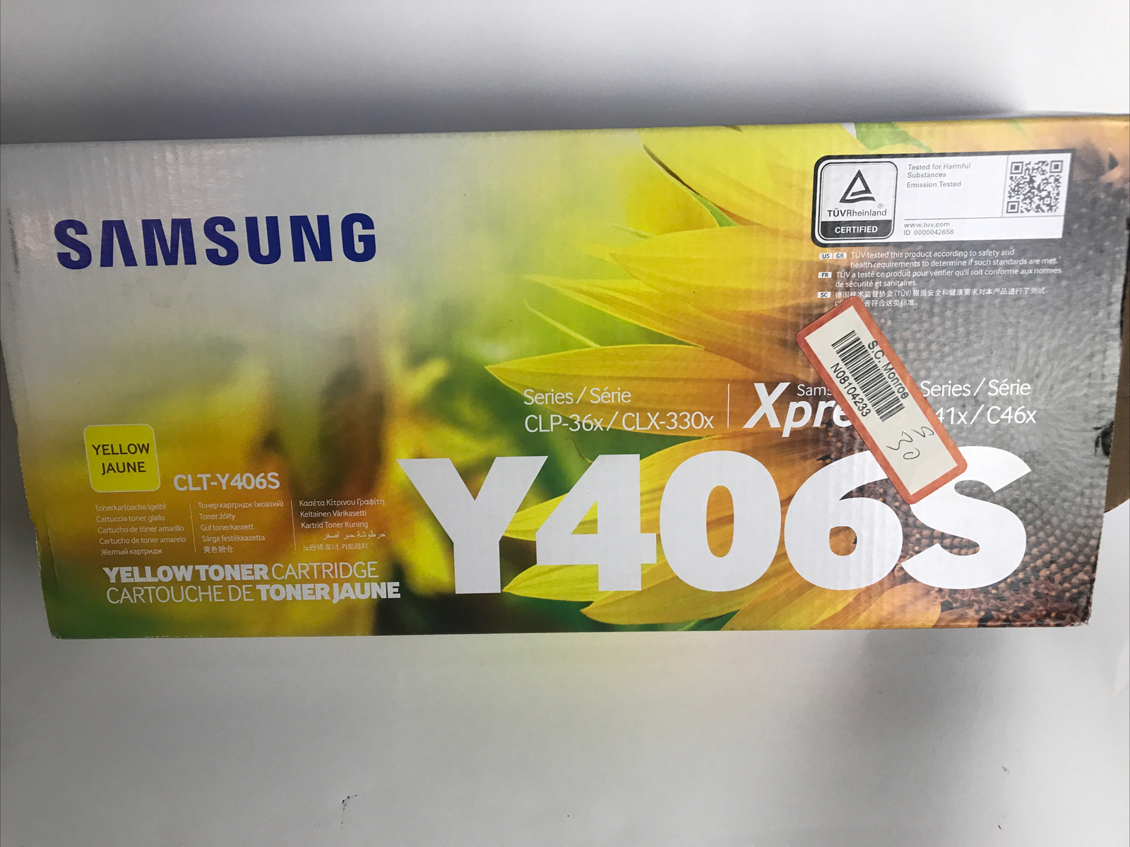 Samsung CLT-Y406S Yellow Toner Print Cartridge New In opened Box Sealed Genuine