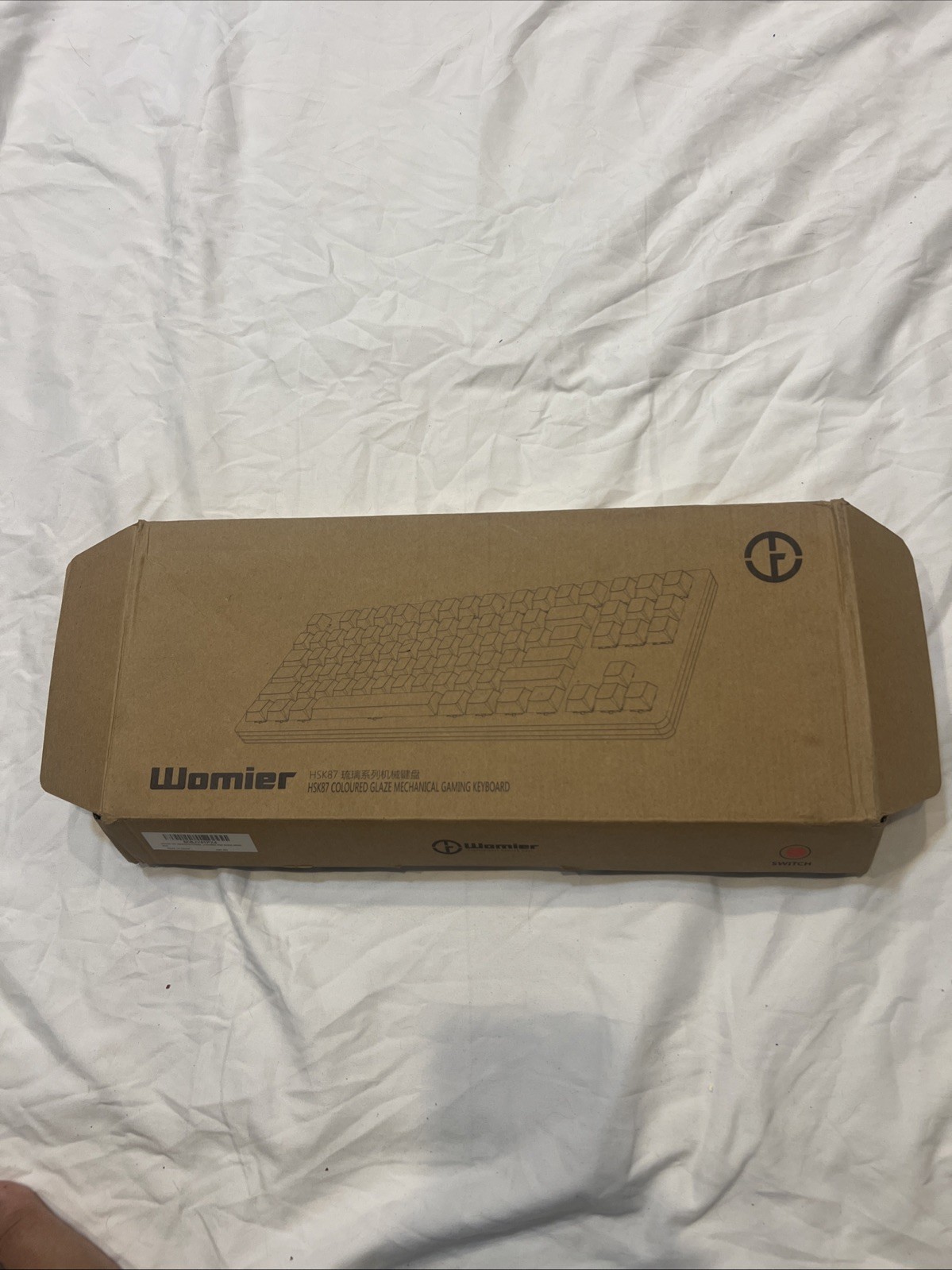 WOMIER HSK87 mechanical gaming keyboard with gateron Red Switches- No Cord