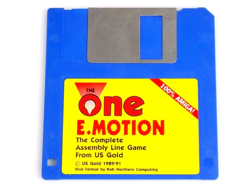 The One for Amiga Game Disk 1 US Gold 'E-Motion' Games Floppy Disk for Commodore