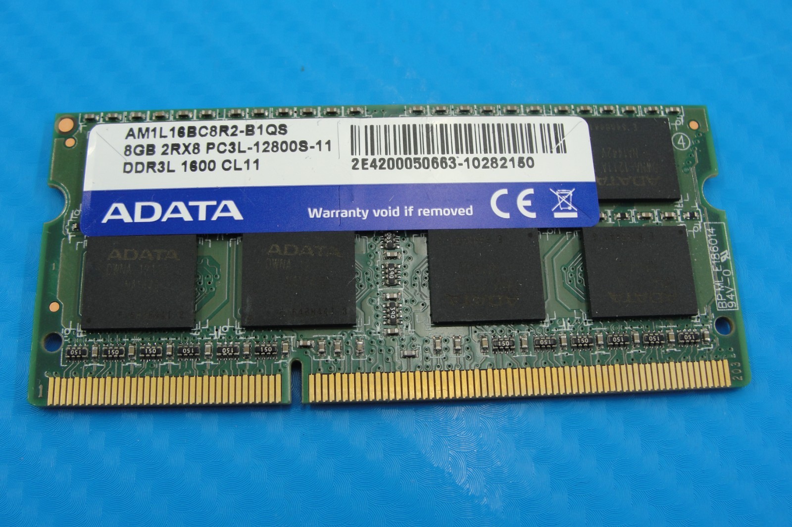 ADATA 8GB 2Rx8 PC3L-12800S AM1L16BC8R2-B1QS DDR3 DDR3L Laptop Memory 1600MHz