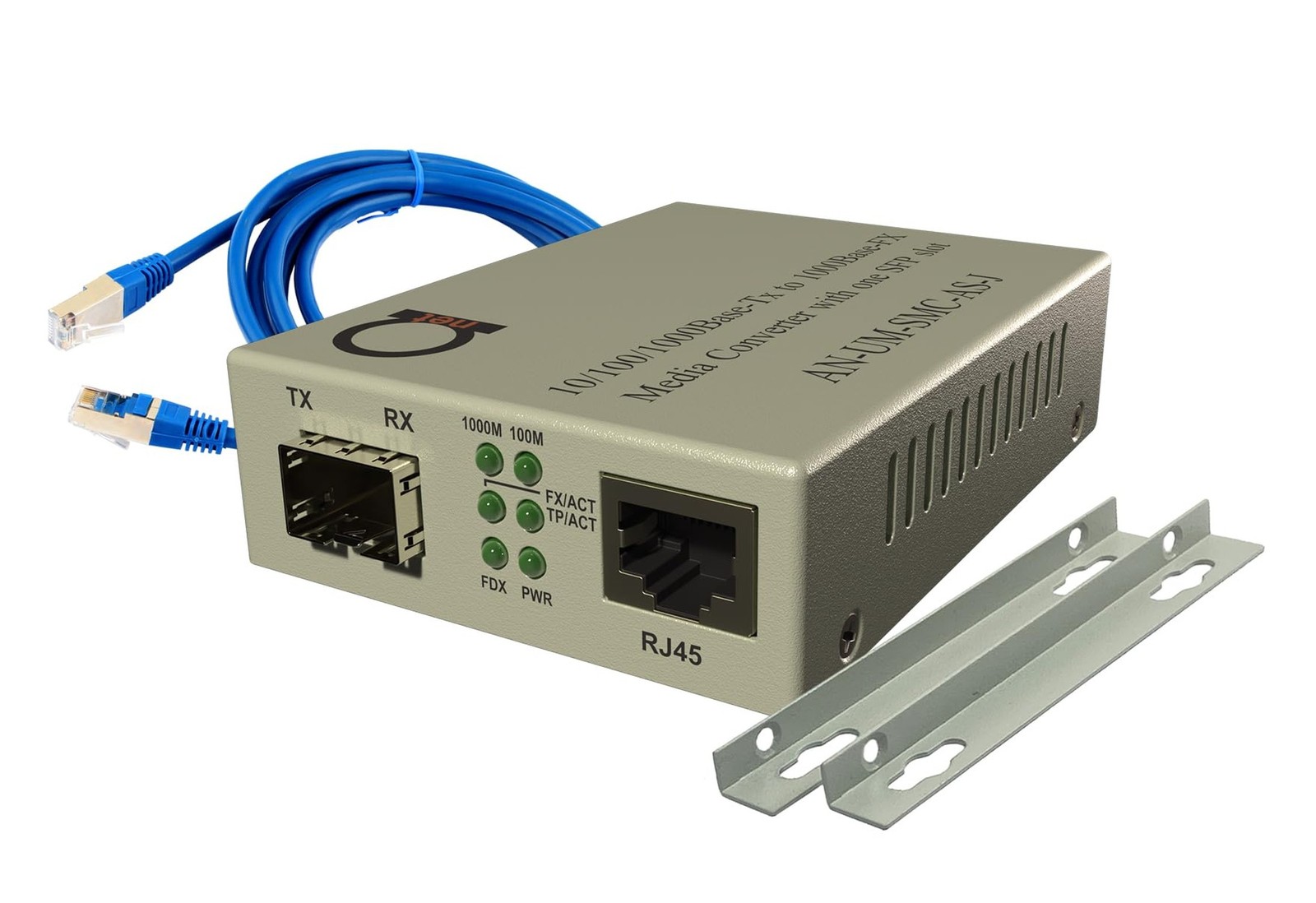 Fiber to Ethernet Media Converter, Open SFP Slot to Gigabit RJ45 Cat 5/6