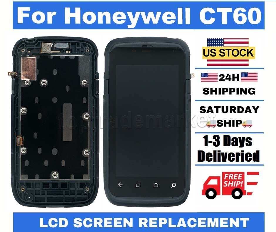 Digitizer LCD Touch Screen+ Front Cover for Honeywell Dolphin CT60 Scanner US